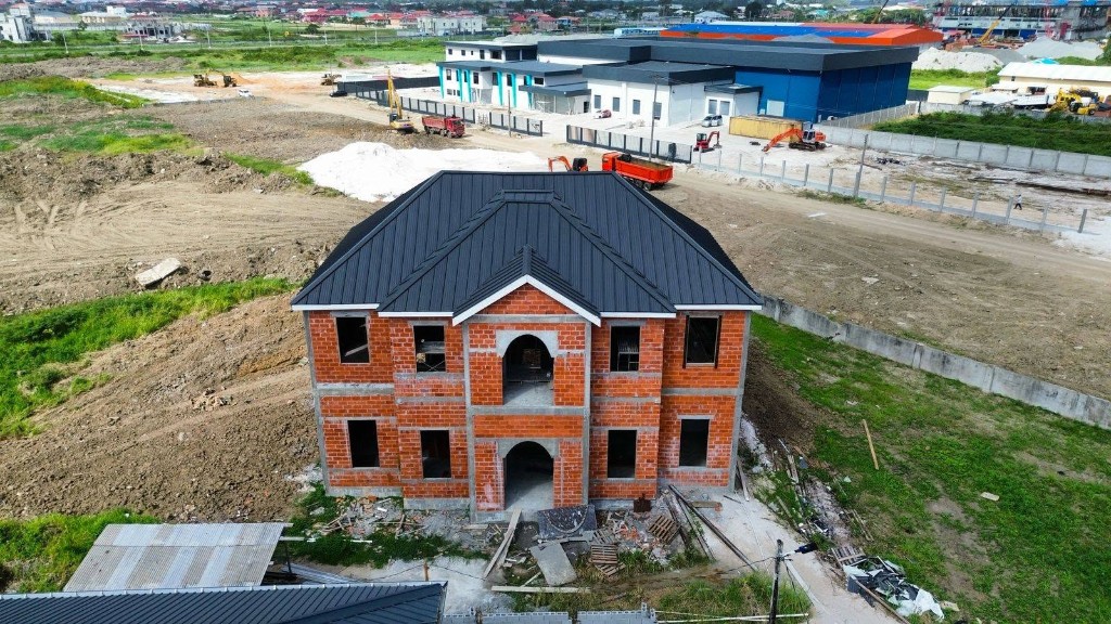 Commercial metal roof project in East Bank Demerara