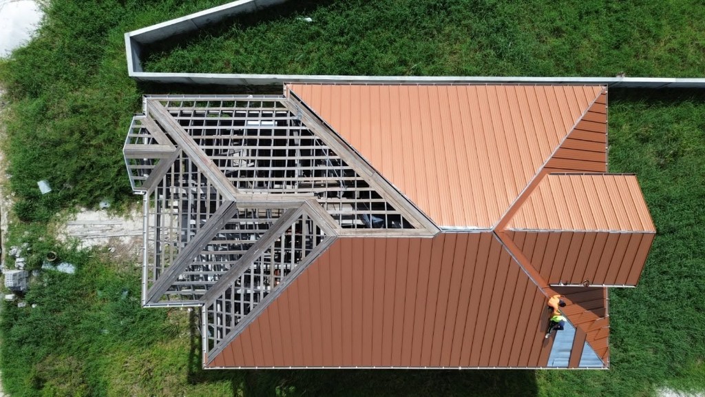 Roof Replacement metal roof project in East Coast Demerara
